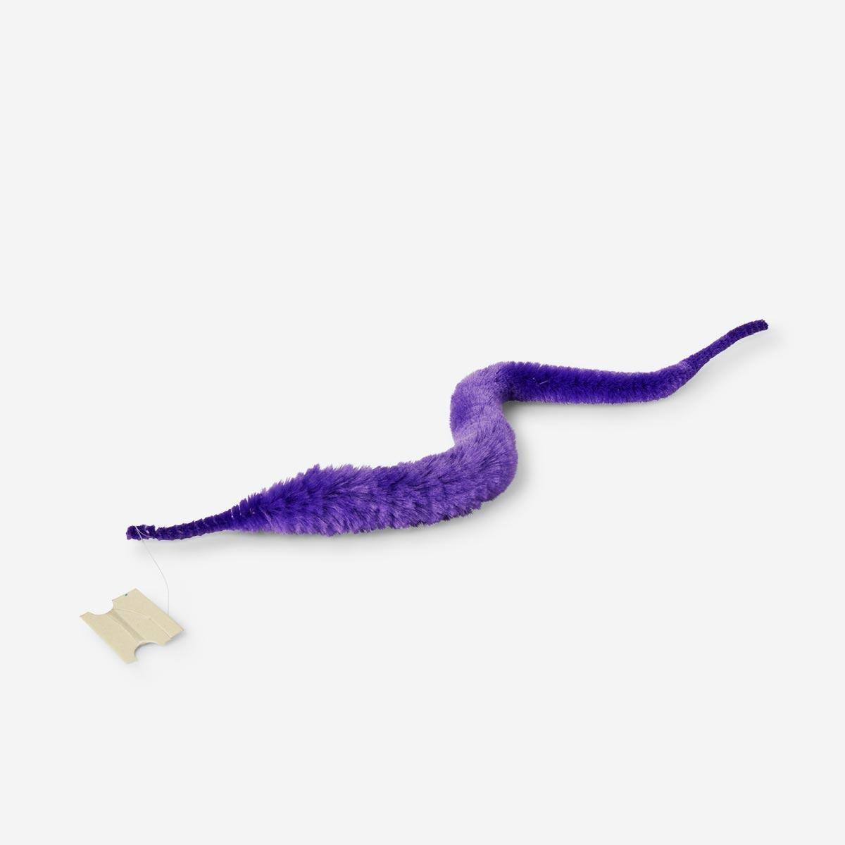 Purple furry twisty worm