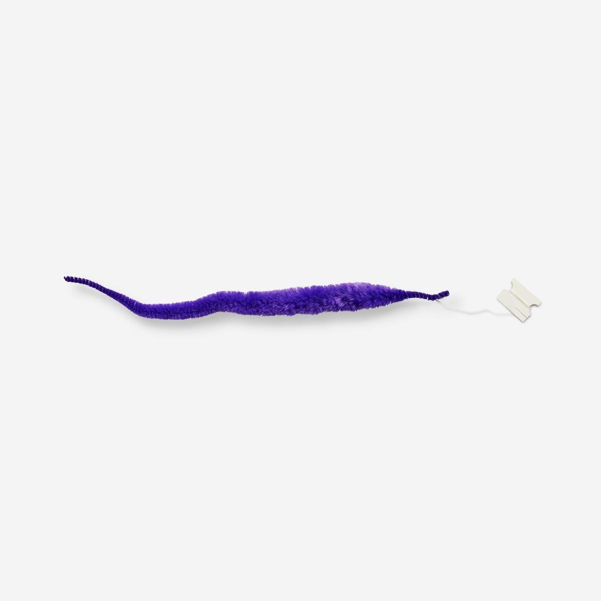 Purple furry twisty worm