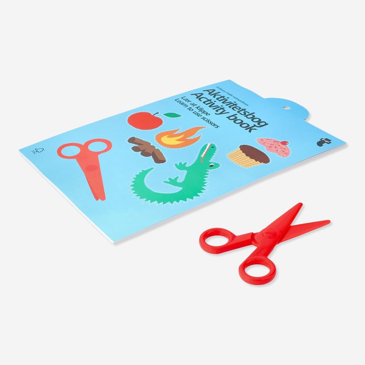 Blue activity book - learn to use scissors
