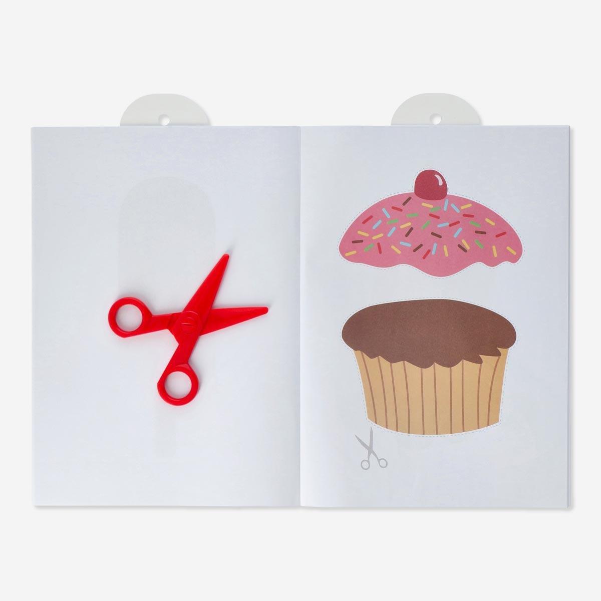 Blue activity book - learn to use scissors