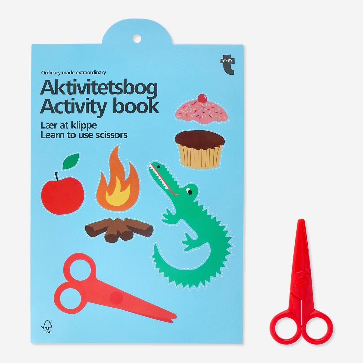 Blue activity book - learn to use scissors
