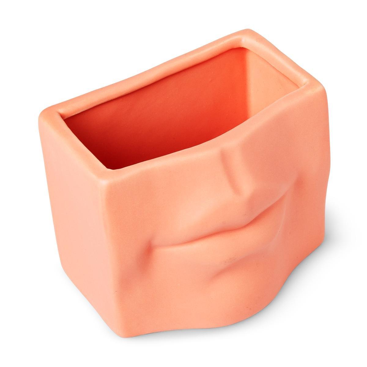 Orange lips vase