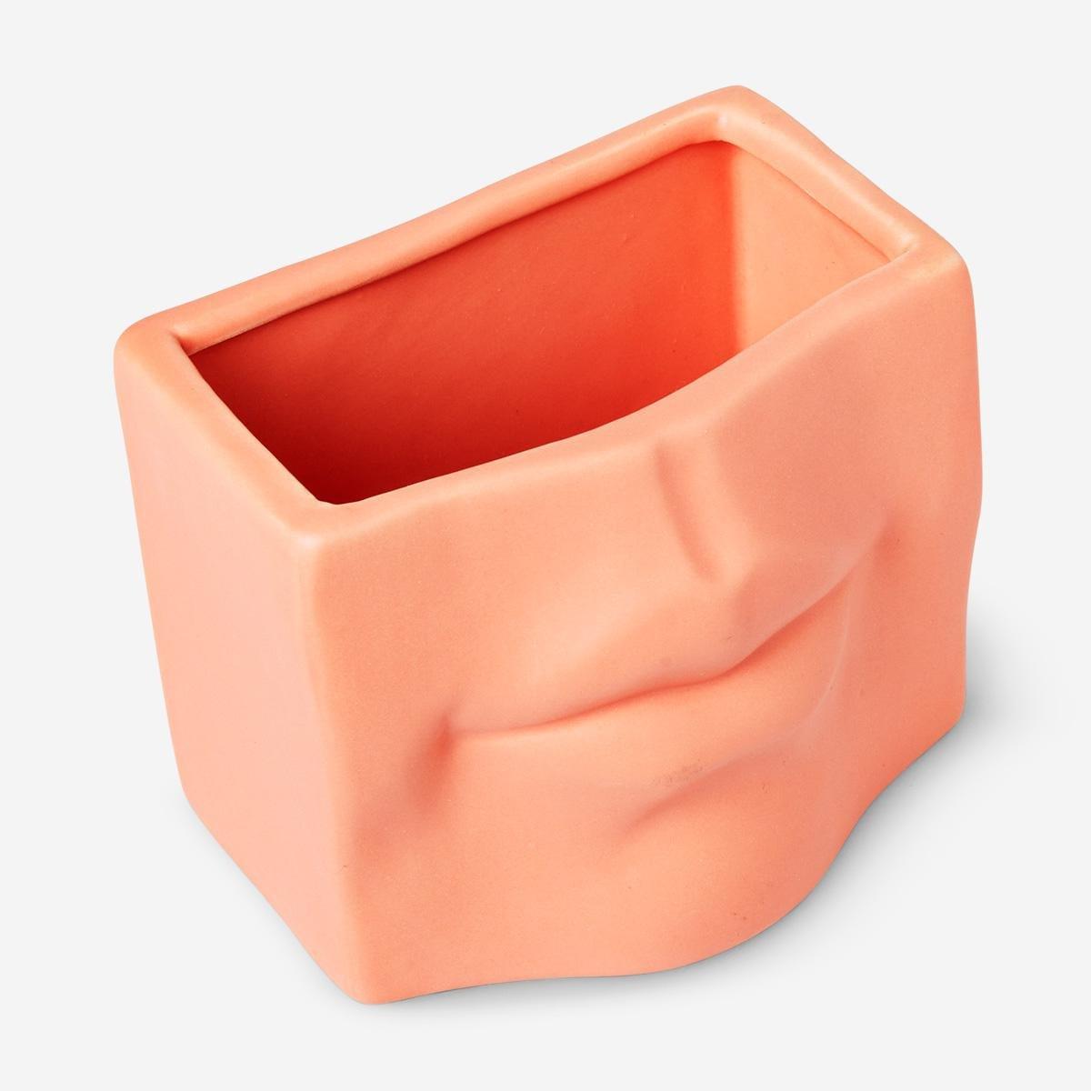 Orange lips vase
