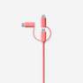 Pink multi head charging cable
