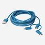 Turquoise multi head charging cable