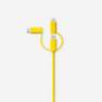 Yellow multi head charging cable
