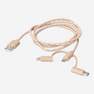 Beige multi head charging cable
