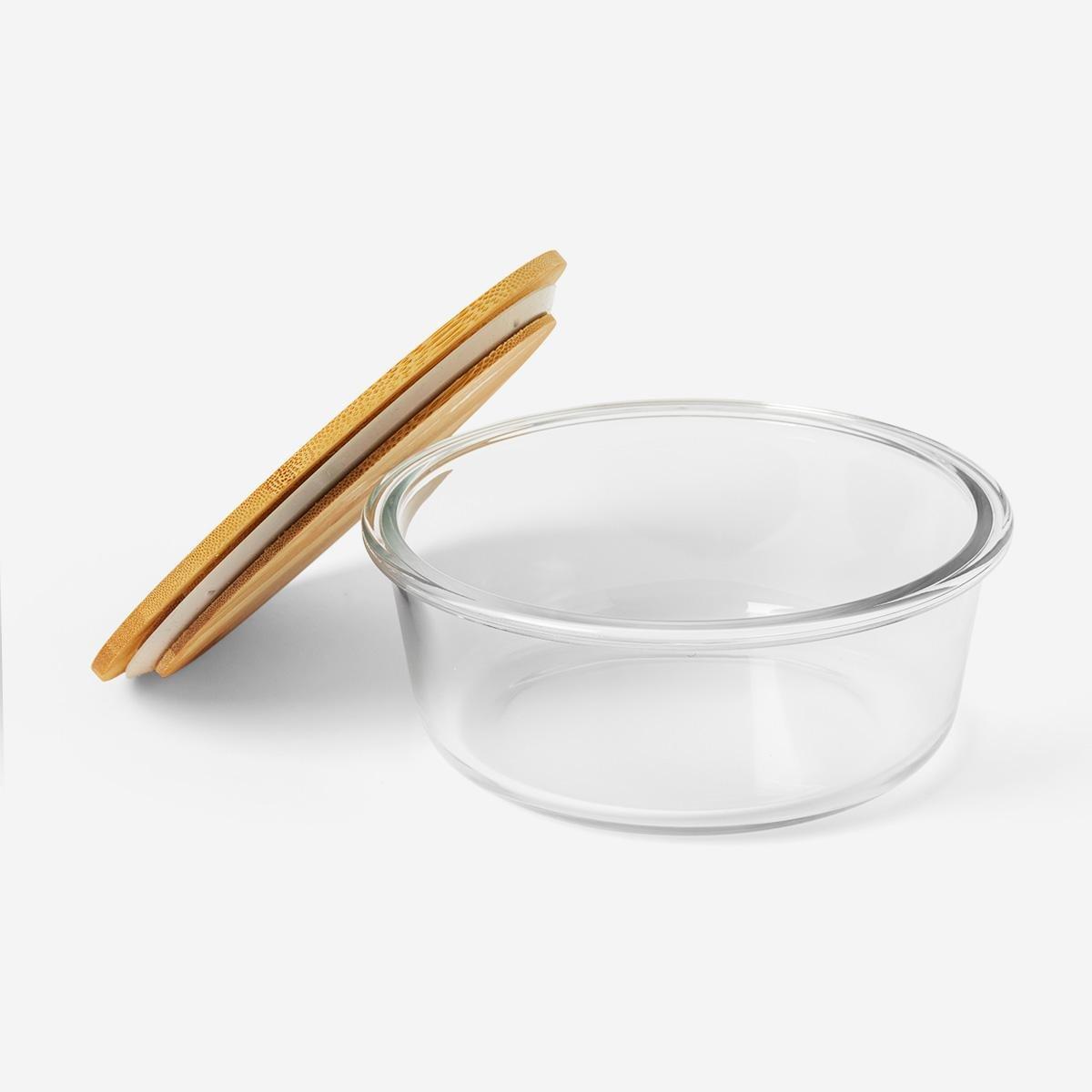 Glass food storage. 17 cm