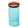 Turquoise glass jar. 21 cm