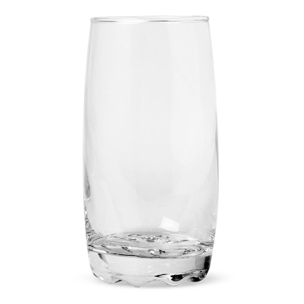 Transparent drinking glass. 14 cm