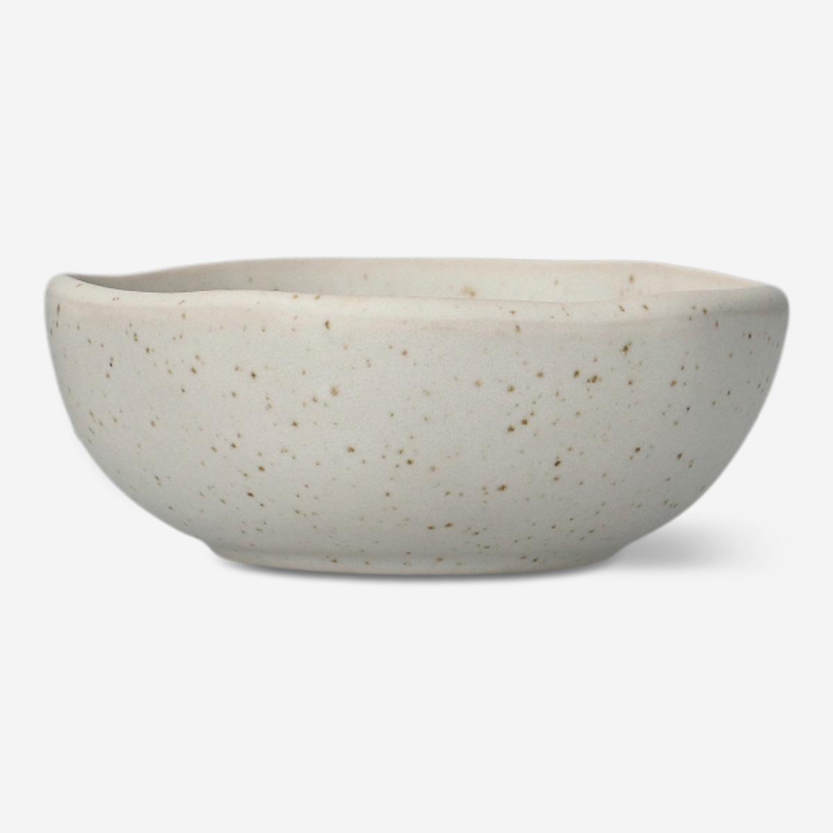 Grey stoneware bowl . 10 cm