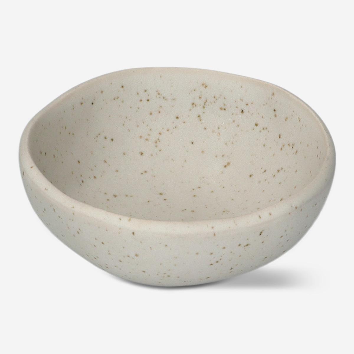 Grey stoneware bowl . 10 cm