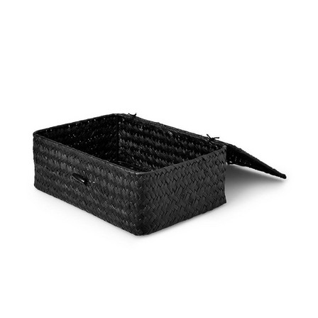 Black seagrass storage basket