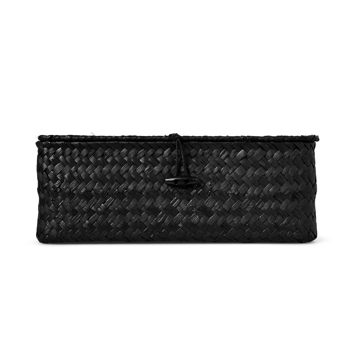 Black seagrass storage basket