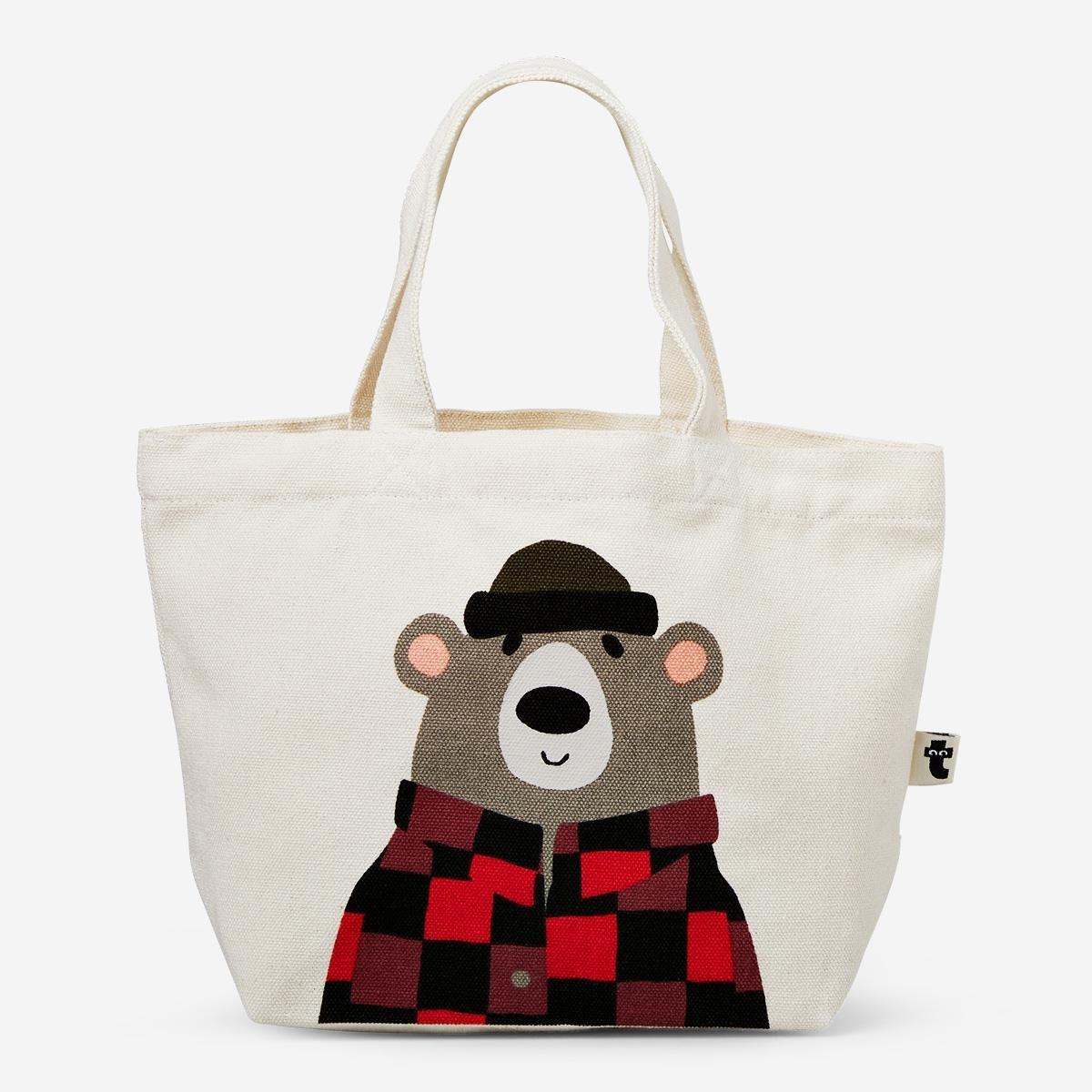 Bear recycled cotton tote bag