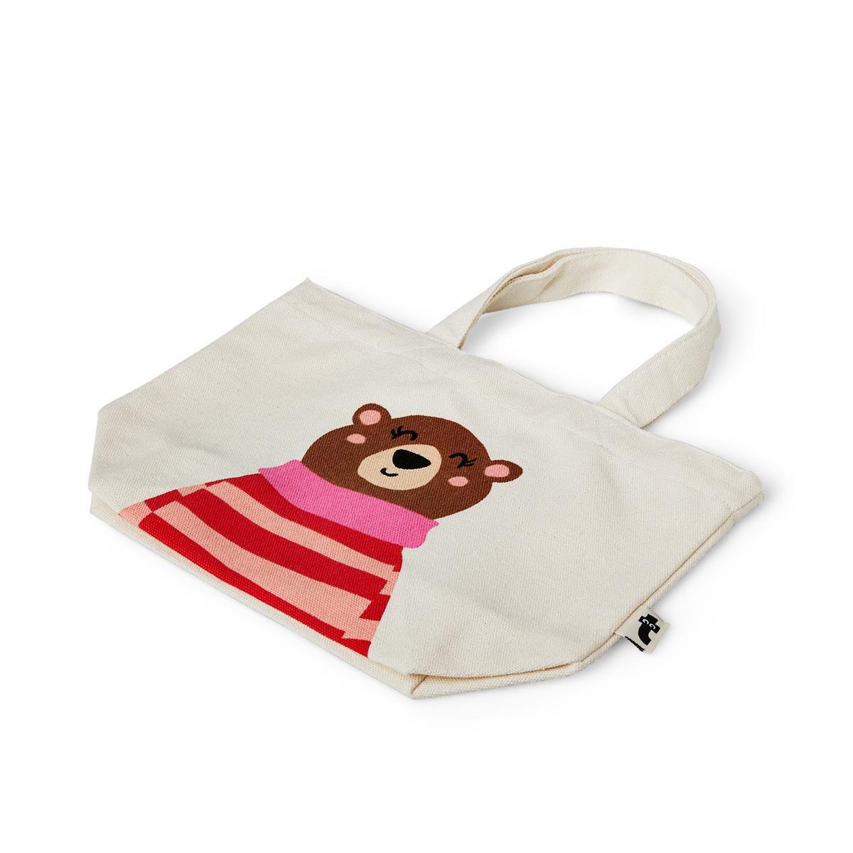 Bear recycled cotton tote bag