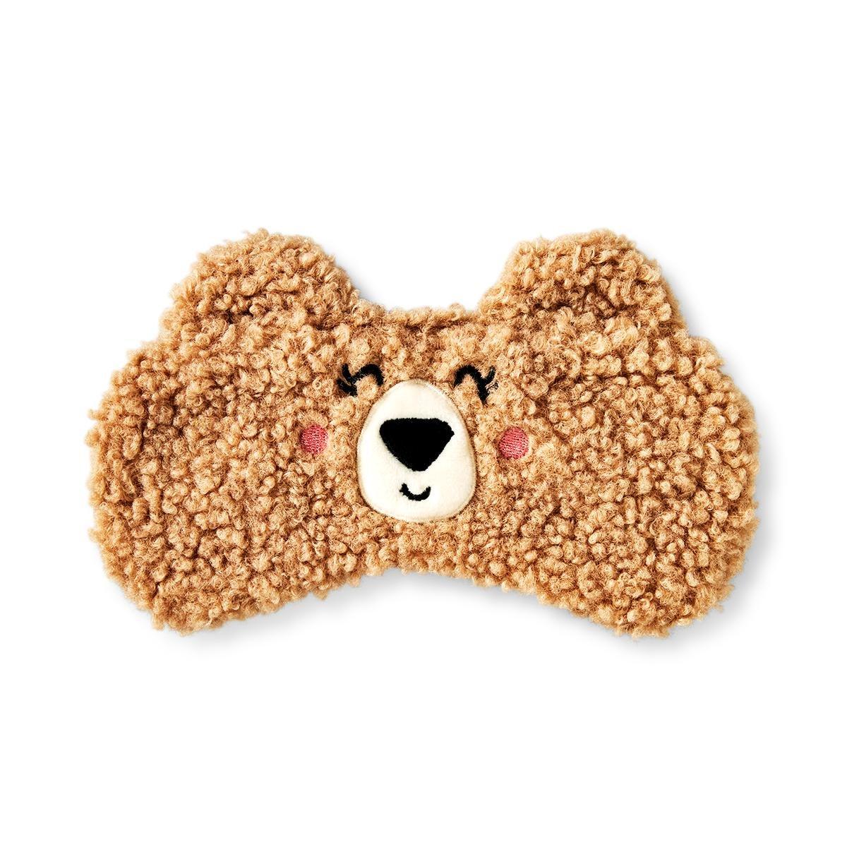 Brown bear fluffy sleeping mask