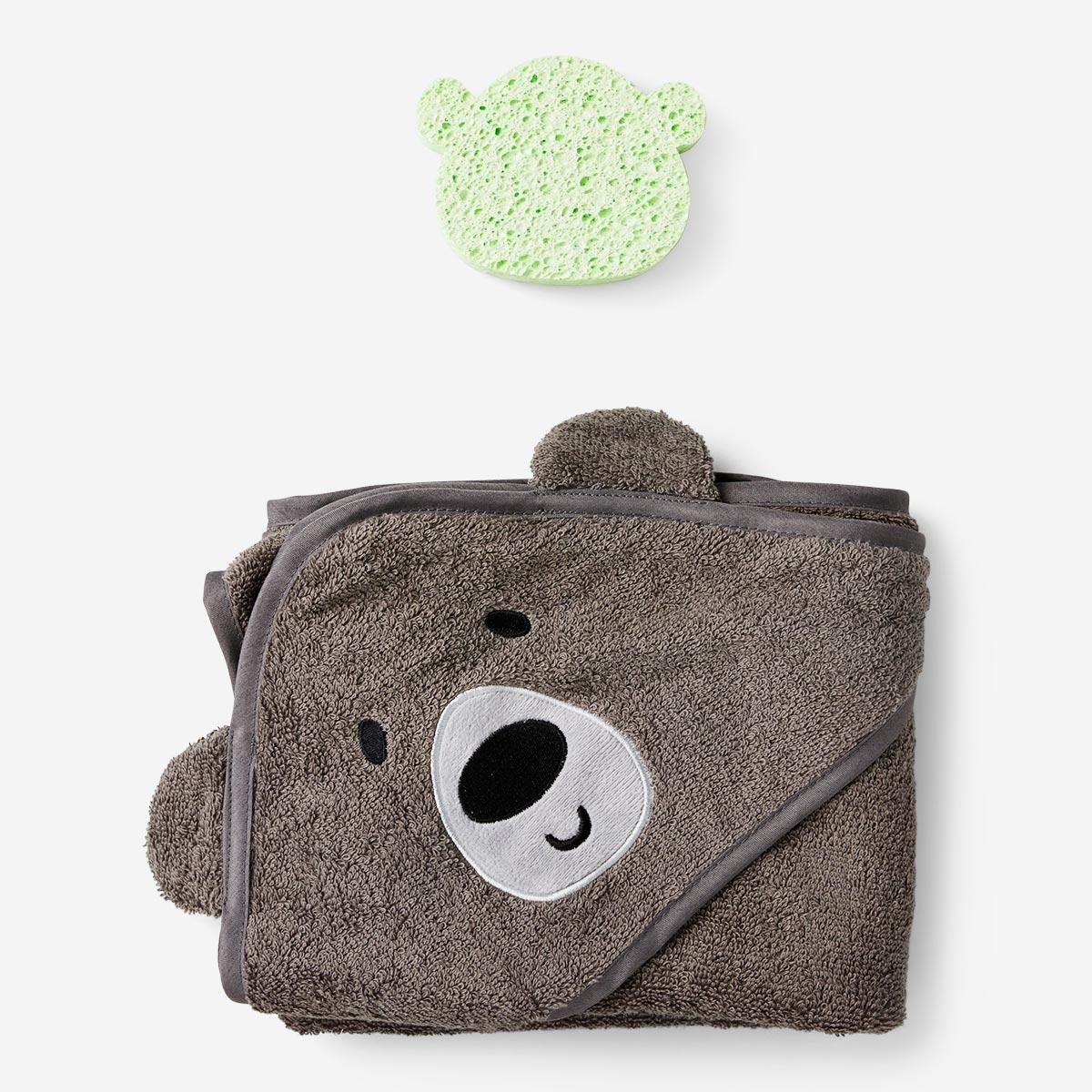 Brown bear bath set