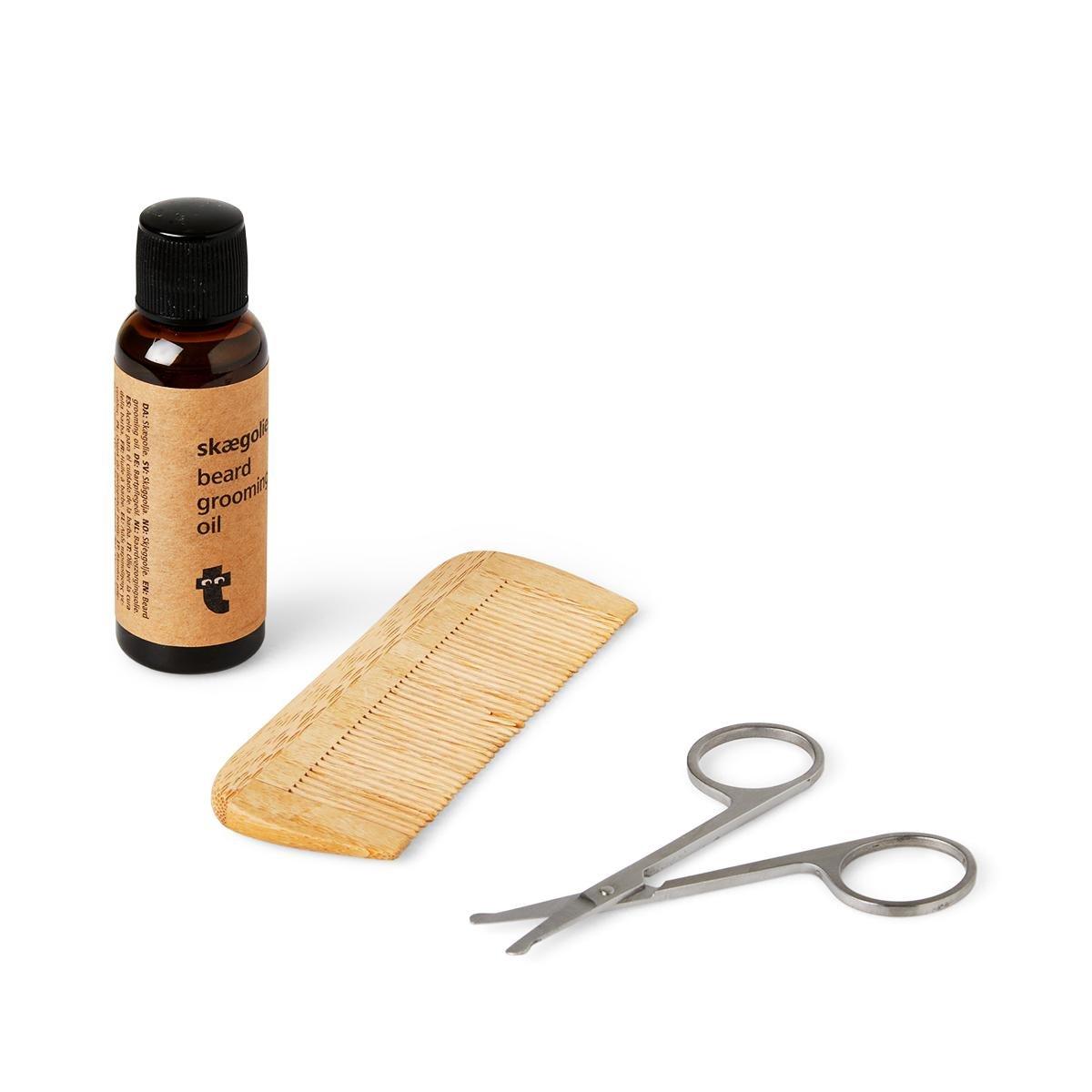 Beige beard grooming set