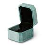 Green velour jewellery box