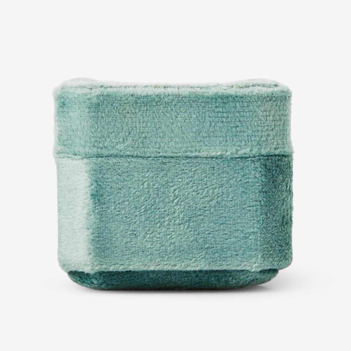 Green velour jewellery box