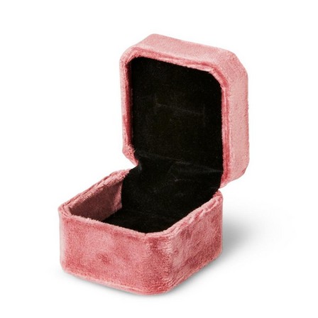 Pink velour jewellery box