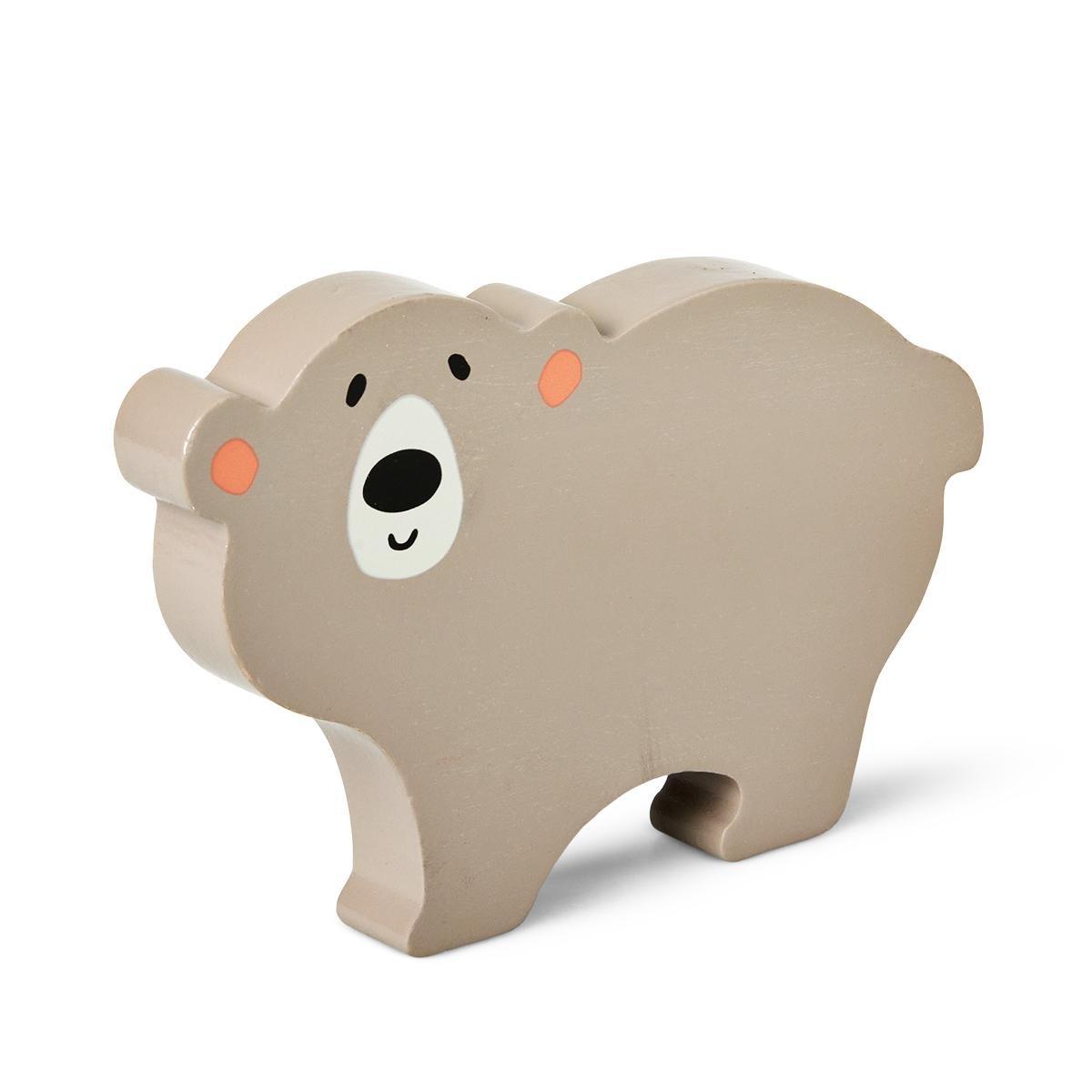 Brown bear wooden toy