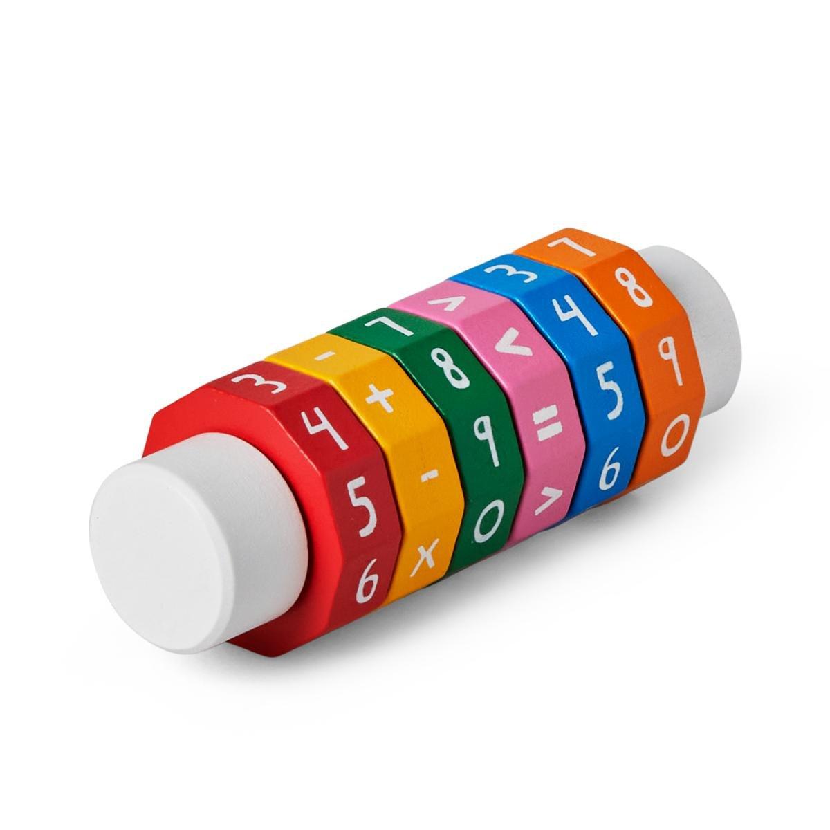 Multicolour Maths on a roll toy