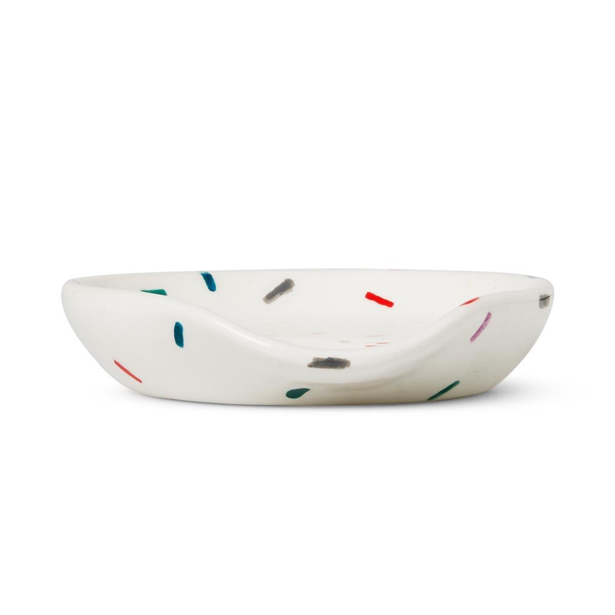 White ceramic spoon holder
