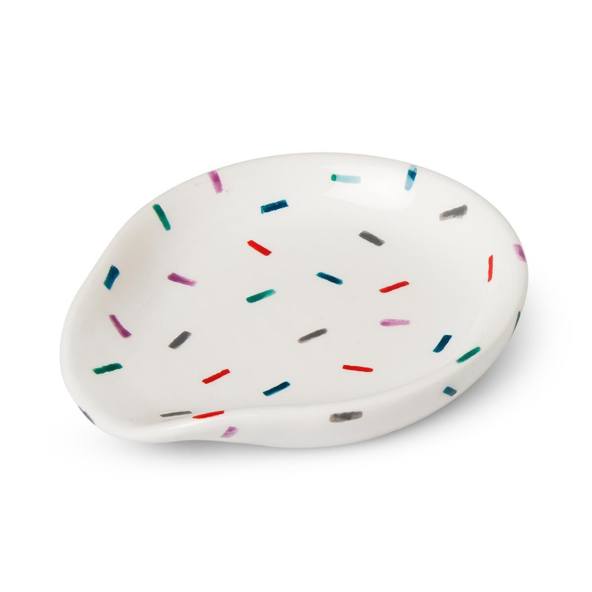 White ceramic spoon holder