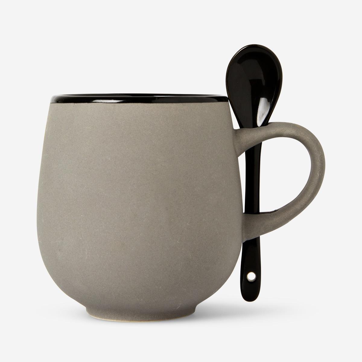 Brown stoneware mug