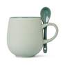 Green stoneware mug