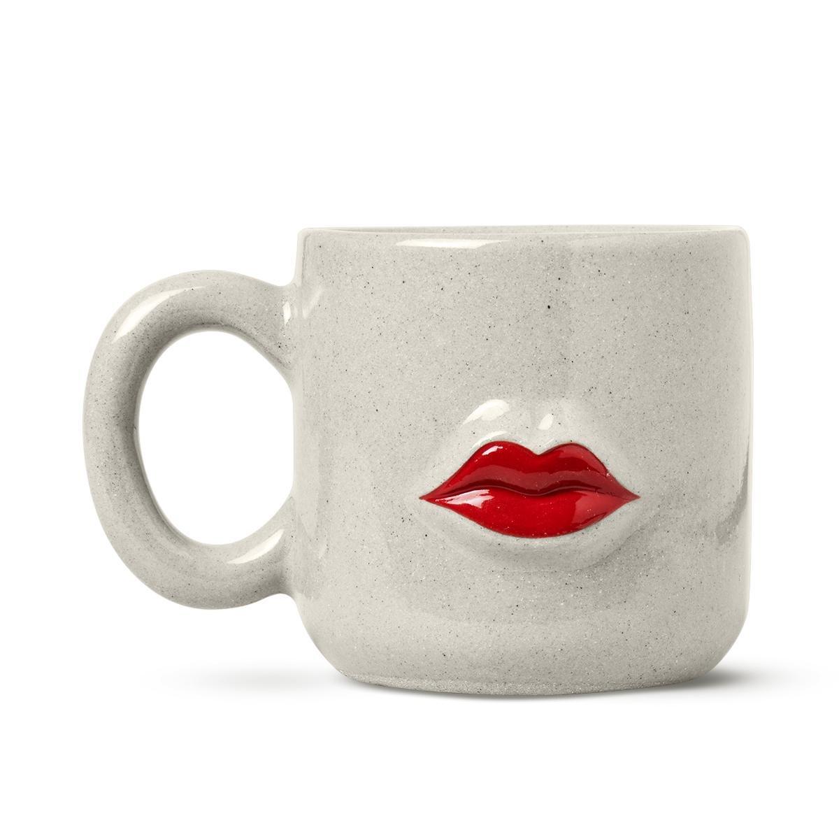 Red lips ceramic mug