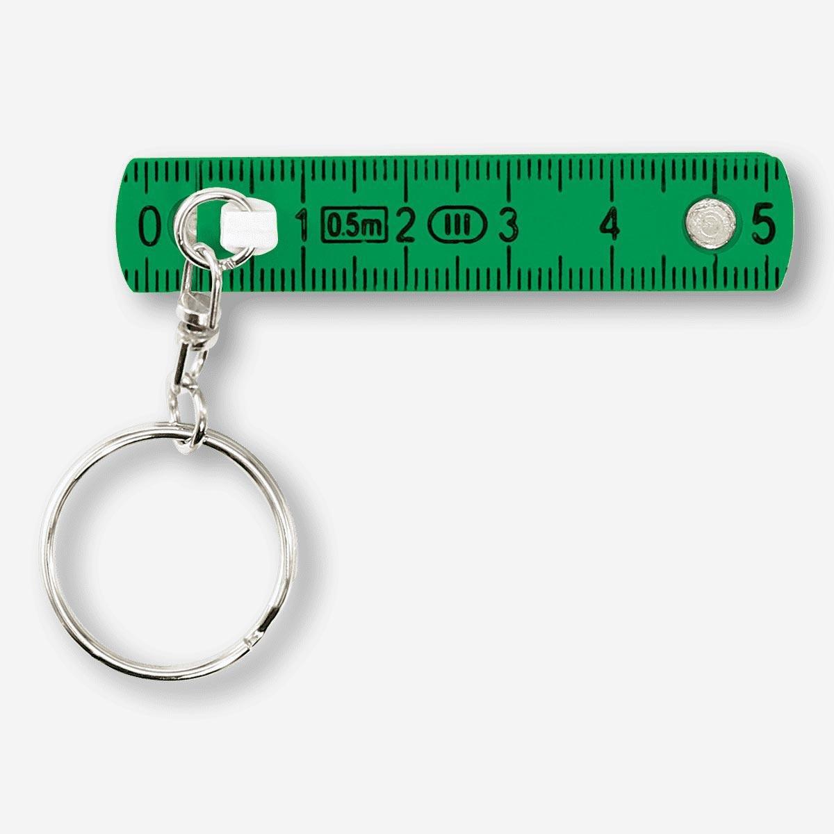 Green folding ruler keychain