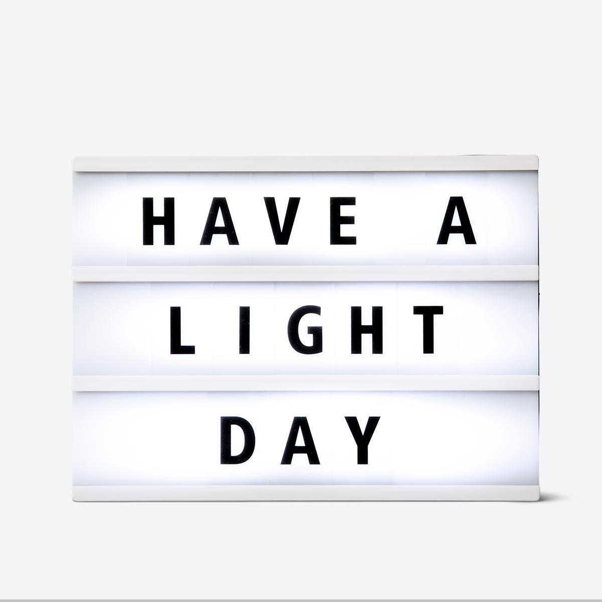 White light box additional letters. a4