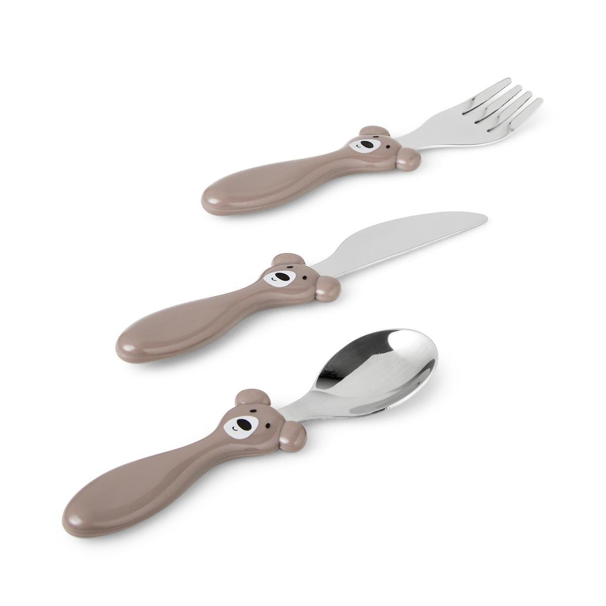 Brown childrens cutlery