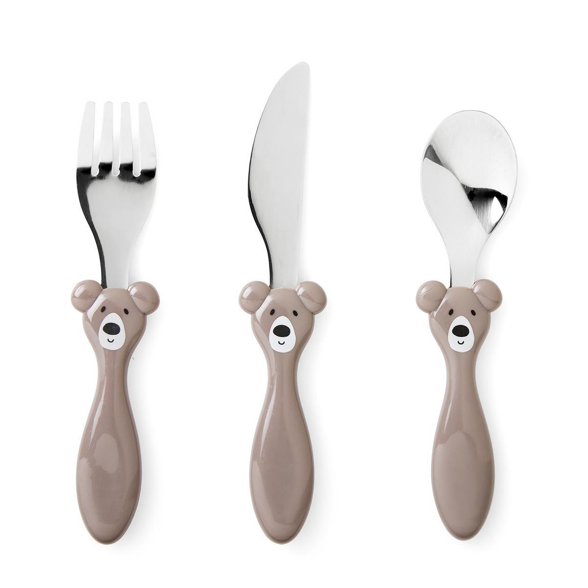 Brown childrens cutlery