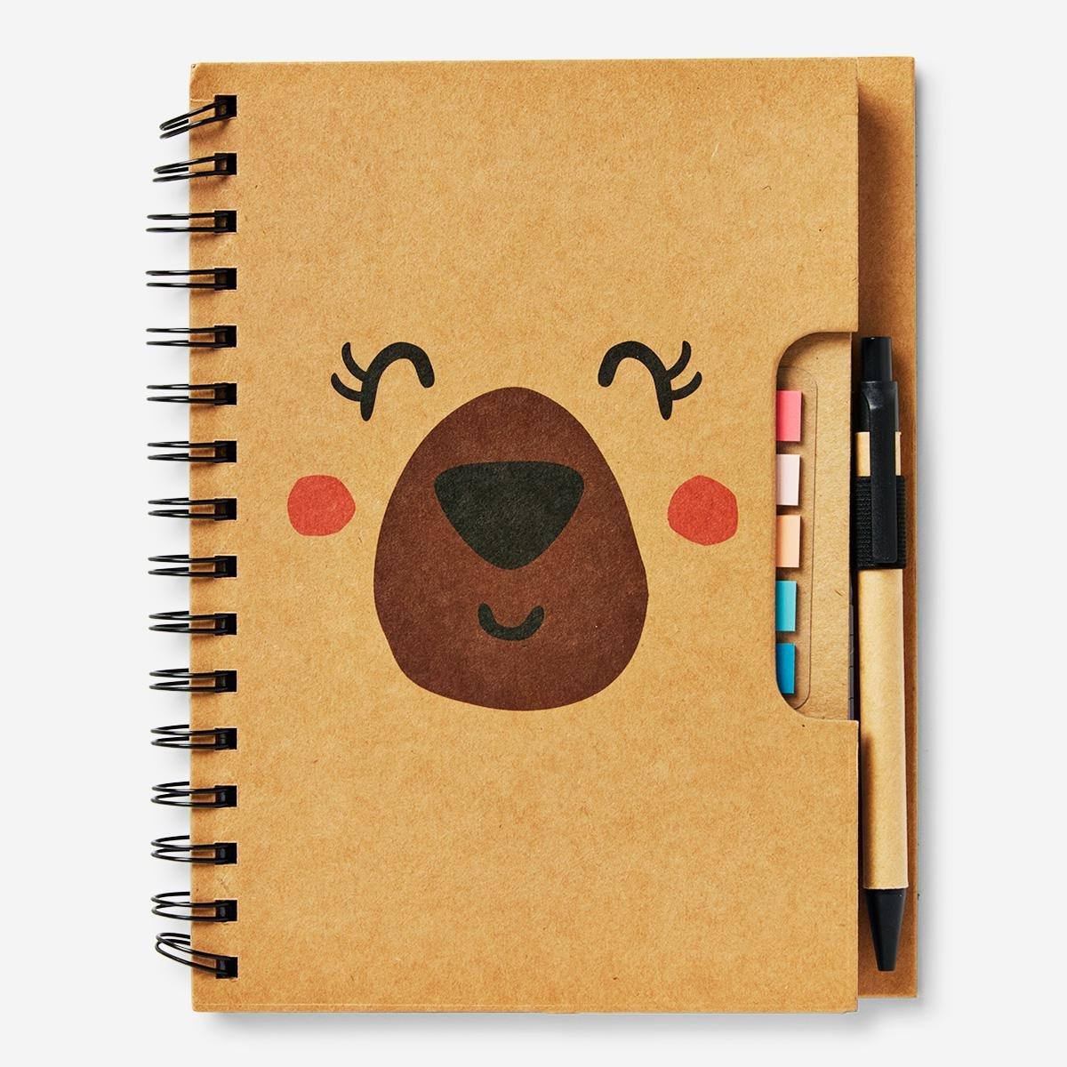 Beige bear notebook. a5