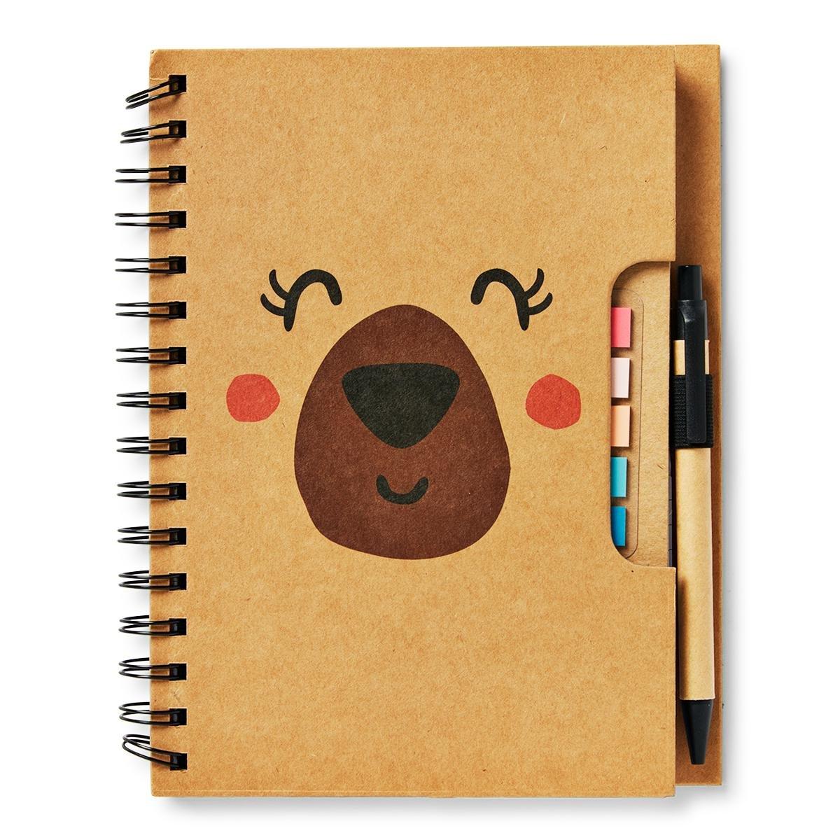 Beige bear notebook. a5