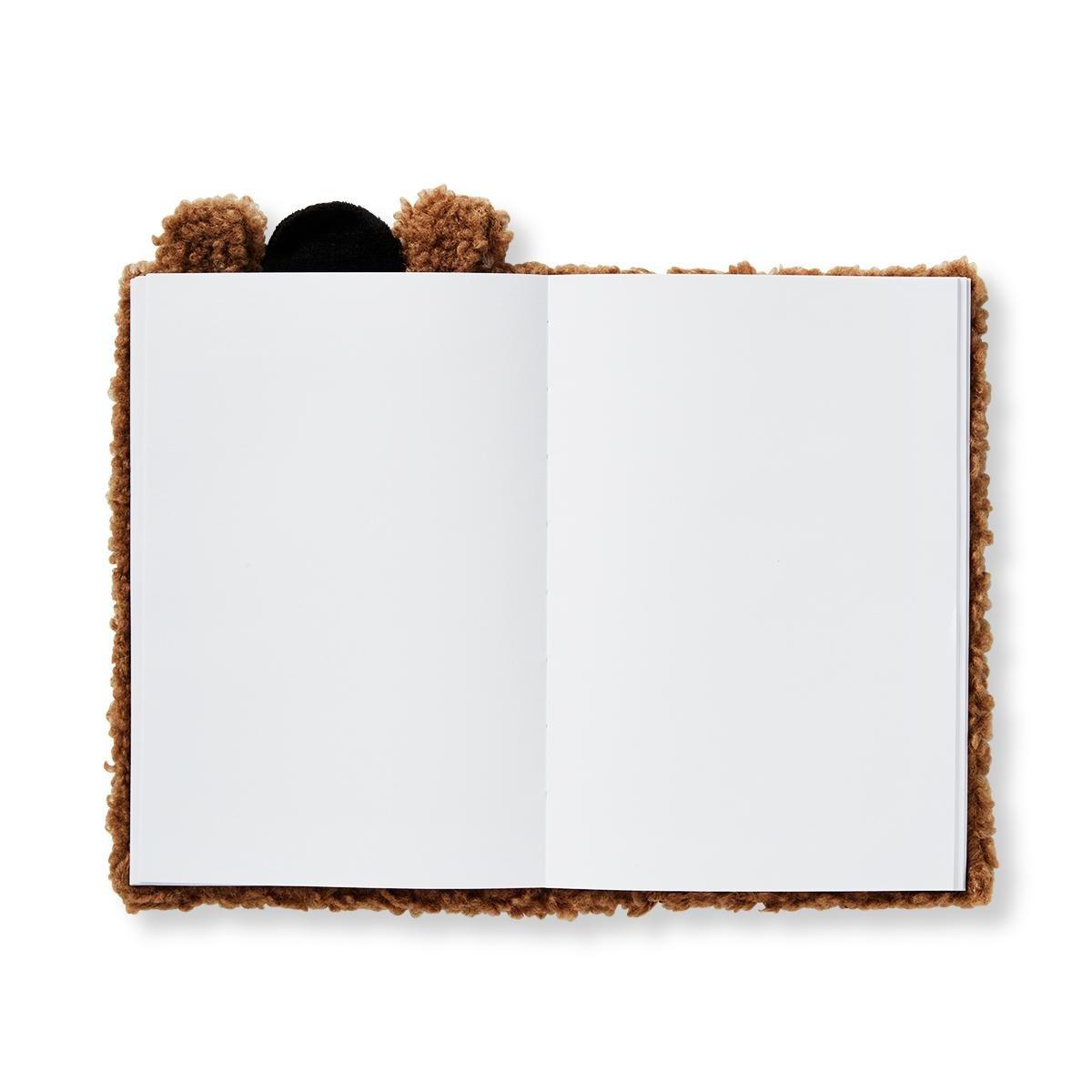 Brown fluffy bear notebook