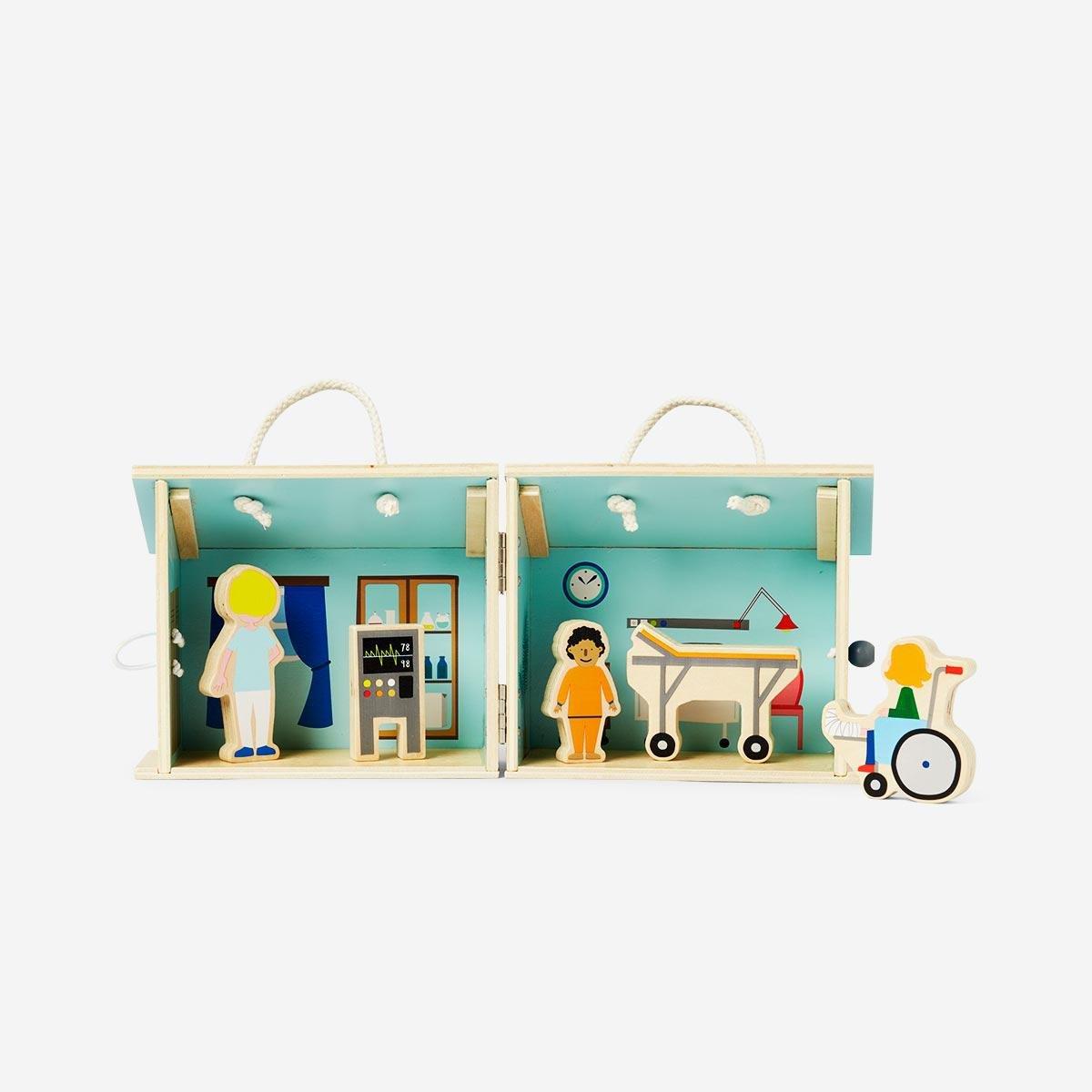 Wooden hospital toy