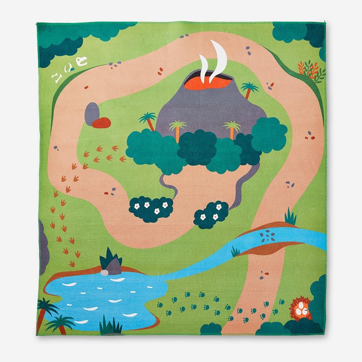 Dino landscape play rug