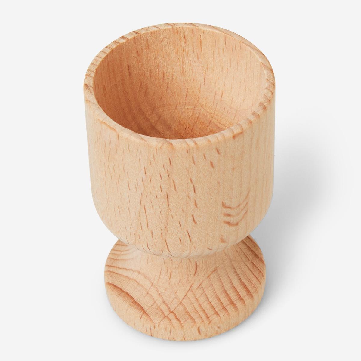 Wooden egg cup