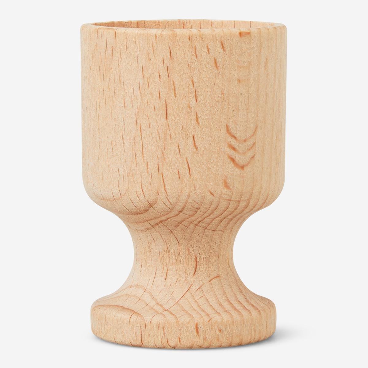 Wooden egg cup