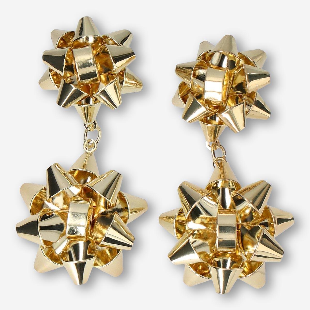 Gold Christmas Earrings