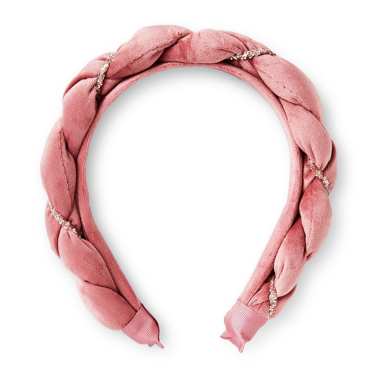 Pink velvet hairband