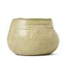 Olive green ceramic vase