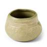 Olive green ceramic vase