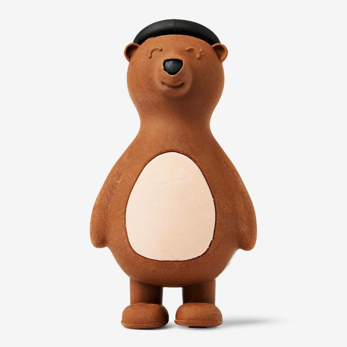 Brown bear eraser