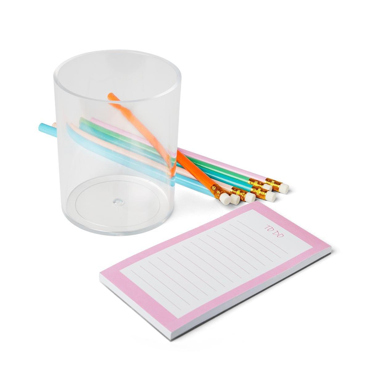 Pink desk stationery kit